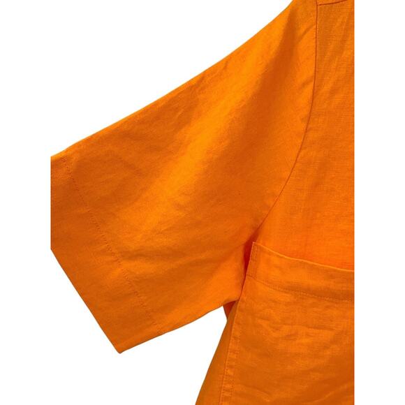 Everlane Orange Button-Up Dress - Picture 4 of 7